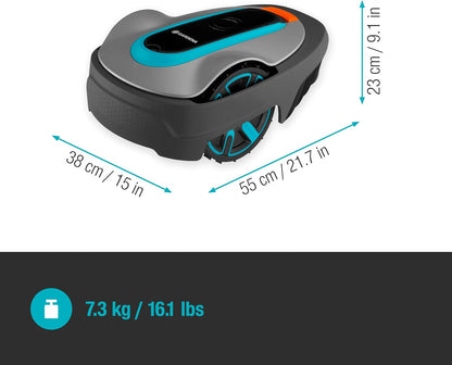 Gardena Mähroboter SILENO minimo 250 m²: intelligenter Rasenmäher mit optimaler Konnektivität, mit Gardena Bluetooth App programmierbar, DE-Version (15201-20)
