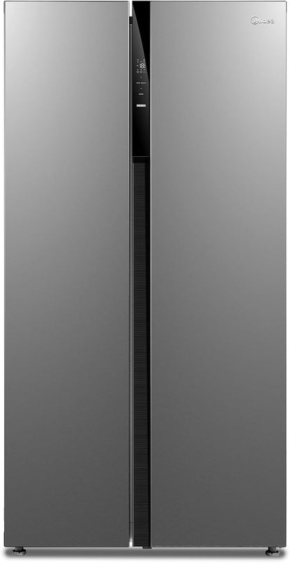 Midea KS-DDX 6.32 WT Side-by-Side Kühl-/Gefrierkombination/ 178,8 cm Hhe/ 254 kWh/Jahr/No Frost/Dual Inverter Compressor/mit 3in1 Wasser-/Eisspender und Wassertank, Dark Inox