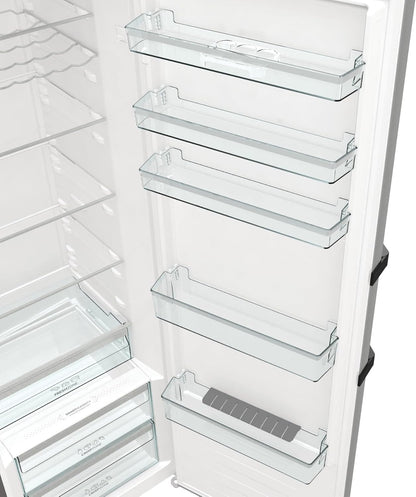 Gorenje R 619 DAXL6 Kühlschrank/AdaptTech/FreshZone/Schnellkühlfunktion/Umluft-Kühlsystem/LED Display / 398l / 185cm / EEK D/Edelstahl