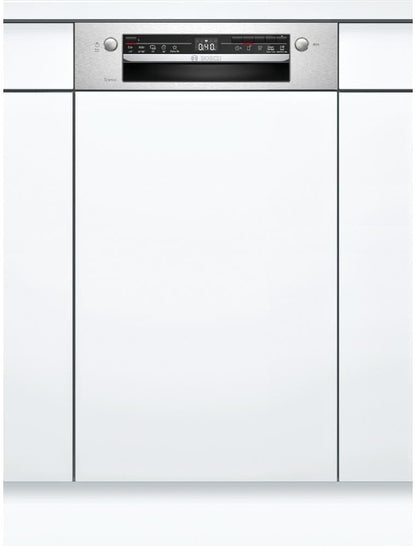 Bosch SPV2IKX10E Serie 2 Smarter Geschirrspüler vollintegriert, 45 cm breit, Besteckkorb, Extra Trocknen auf Knopfdruck, InfoLight roter Lichtpunkt am Boden, AquaStop Schutz gegen Wasserschäden, Weiß