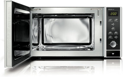 CASO MCG30 Ceramic chef Testsieger Haus & Garten Test, 3in1 Mikrowelle mit Grill + Heißluft 2100W 30L, Borosilikatglasboden, Backofen-Funktion bis 200°C