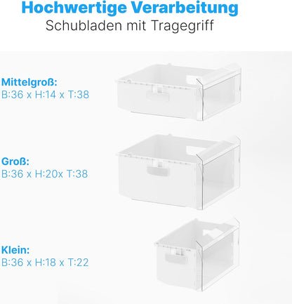 Bomann Gefrierschrank 87L | Gefrierschrank klein mit Temperaturbereich ≤ -18°C | 3 Schubladen | Tiefkühlschrank mit wechselbarem Türanschlag | Freezer Tiefkühlschrank klein GS 7253 weiß