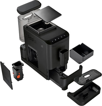 Tchibo Kaffeevollautomat Esperto2 Caffè mit 2-Tassen-Funktion für Caffè Crema und Espresso, Granite Black - INKLUSIVE Kaffeeprobierset GRATIS