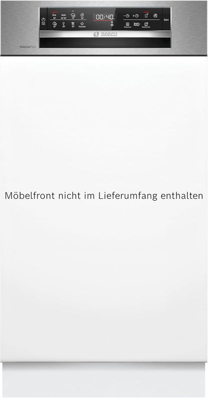 Bosch SPV2IKX10E Serie 2 Smarter Geschirrspüler vollintegriert, 45 cm breit, Besteckkorb, Extra Trocknen auf Knopfdruck, InfoLight roter Lichtpunkt am Boden, AquaStop Schutz gegen Wasserschäden, Weiß