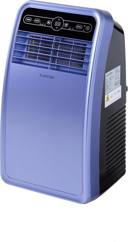 Klarstein Mobile Klimaanlage mit Abluftschlauch, 4-in-1 Klimagerät mit Ventilator, Luftentfeuchter & Nachtmodus, Kleine & Portable Klimaanlage für Wohnung & Büro, Niedriger Verbrauch, 9000 BTU