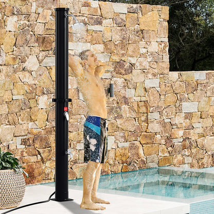 Sonnewelt 60L Solardusche Gartendusche Inkl. Schutzhaube und Handbrause