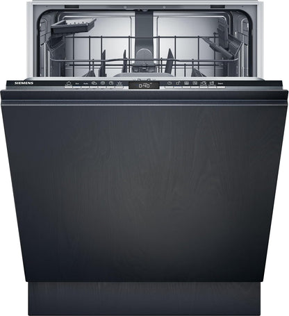 Siemens SN43ES14VE, iQ300 Smarter Geschirrspüler, Unterbau-Spülmaschine mit Besteckschublade, 60 cm, automatische Türöffnung dank autoOpen dry, besonders leise mit iQdrive-Motor, aquaStop, Edelstahl