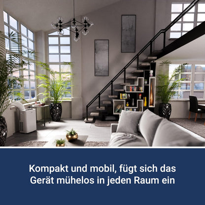SUNTEC Mobiles Klimagerät Impuls 2.6 Eco R290 – Klimaanlage mobil und leise mit Abluftschlauch – Kühler & Entfeuchter für Räume bis 34 qm – Mobile Kühlung für Wohnung & Büro – 9.000 BTU | 2600 Watt
