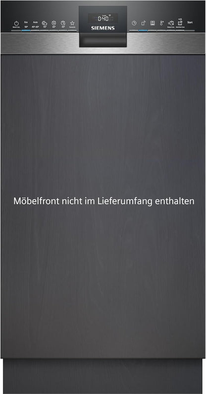 Siemens SR65YX08ME, iQ500 Smarter Geschirrspüler Vollintegriert, 45 cm breit, Besteckschublade, Zeolith, extra leise, aquaStop, automatische Türöffnung nach Programmende, varioSpeed, Innenbeleuchtung
