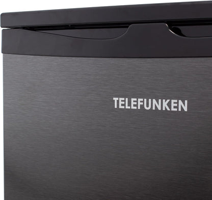 TELEFUNKEN Kühlschrank ohne Gefrierfach | Freistehend | 135 Liter Nutzinhalt | Kühlschrank klein mit Gemüsefach | LED-Beleuchtung | Türanschlag wechselbar | C-135-100-W weiß