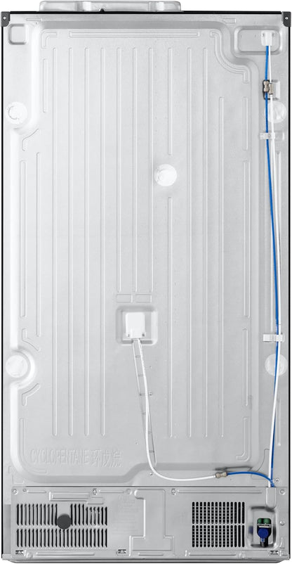 LG GSGV81PYLL Side by Side Kühlschrank, Klasse E, 635 L, Instaview, Kühlschrank mit Gefrierfach, Eis-, Crushed Ice- Wasserspender, Total NoFrost, Smart Inverter Kompressor, Wi-Fi