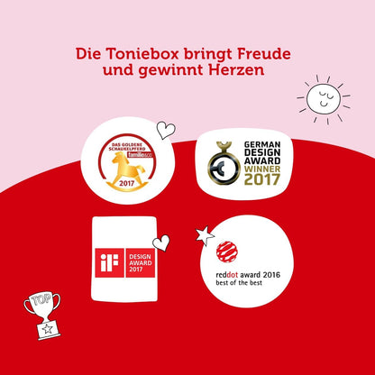 Toniebox Extrapack – Toniebox Starterset Blau mit Kreativtonie + 4 x Disney Tierische Helden Hörfiguren, Audioplayer für Hörbücher und Lieder, kabellose Musikbox mit Disney Hörspiel