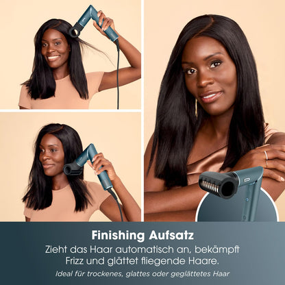 Shark FlexStyle 5-in-1 Luftstyler & Haartrockner, Auto-Wrap-Lockenaufsatz, Paddle-Bürste, Ovalbürste, Konzentrator, Diffusor, Aufbewahrungskoffer, Keine Hitzeschäden, Schwarz/Roségold, HD440EU