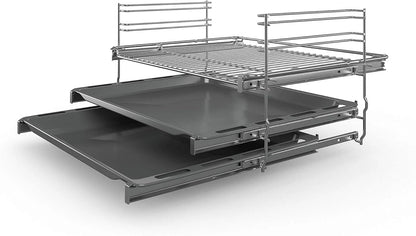 Bosch HKR39C250 Serie 4 Elektro-Standherd, 60 cm breit, EcoClean Direct Reinigungshilfe, 3D Heißluft Backen auf 3 Ebenen, LED-Display-Steuerung, erweiterbare Kochzone für großes Kochgeschirr