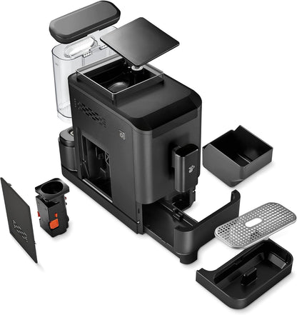 Tchibo Kaffeevollautomat Esperto2 Caffè mit 2-Tassen-Funktion für Caffè Crema und Espresso, Granite Black - INKLUSIVE Kaffeeprobierset GRATIS