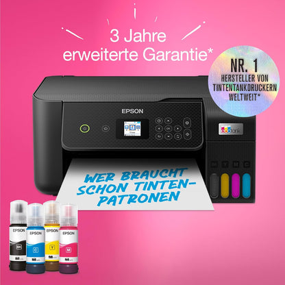 Epson EcoTank ET-2870 A4-Multifunktions-Wi-Fi-Tintentankdrucker, mit einem im Lieferumfang enthaltenen Vorrat an Tinten bis zu 3 Jahren