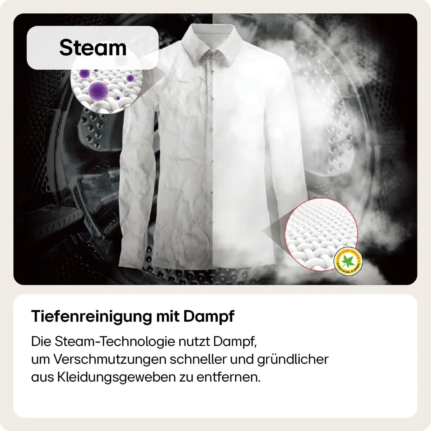 LG F4WV7080, Klasse A, Frontlader-Waschmaschine 8 kg, 1400 U/Min, AI Direct Drive, Wi-Fi, Tiefenreinigung mit Dampf, Groe Kapazitt, TRIPLE A, Auentür aus Sicherheitsglas, 62 x 60 x 85 cm  Wei