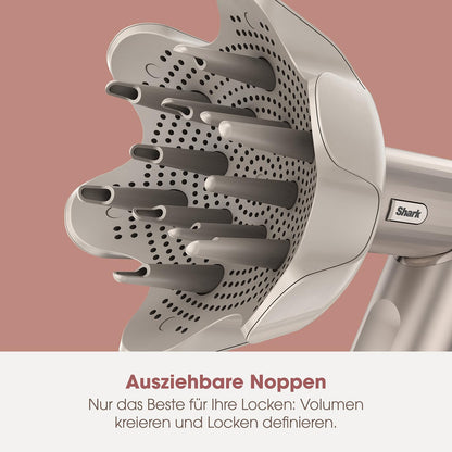 Shark FlexStyle 5-in-1 Luftstyler & Haartrockner, Auto-Wrap-Lockenaufsatz, Paddle-Bürste, Ovalbürste, Konzentrator, Diffusor, Aufbewahrungskoffer, Keine Hitzeschäden, Schwarz/Roségold, HD440EU